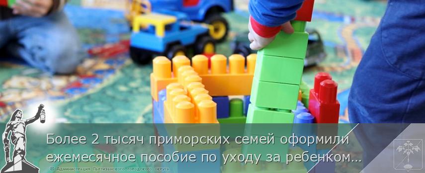 Более 2 тысяч приморских семей оформили ежемесячное пособие по уходу за ребенком до 1,5 лет, сообщает www.primorsky.ru