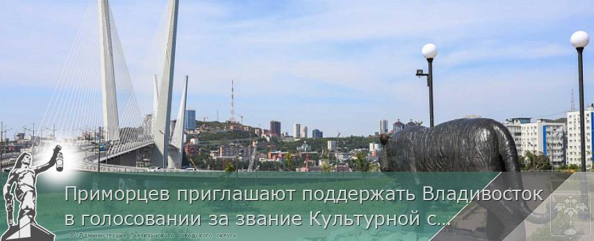 Приморцев приглашают поддержать Владивосток в голосовании за звание Культурной столицы России